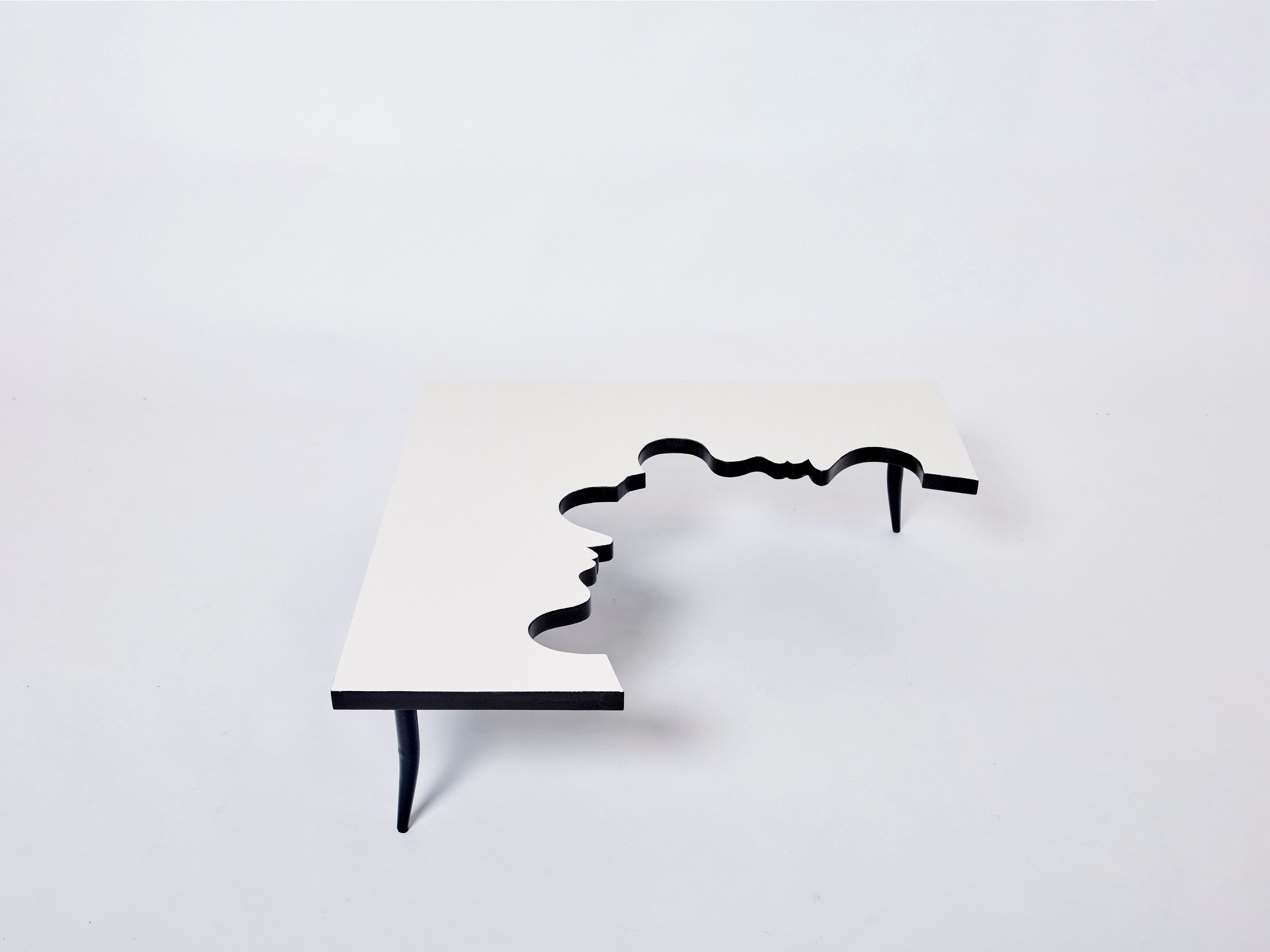 Jean Marais iron wood coffee table Hommage a Jean Cocteau 1972