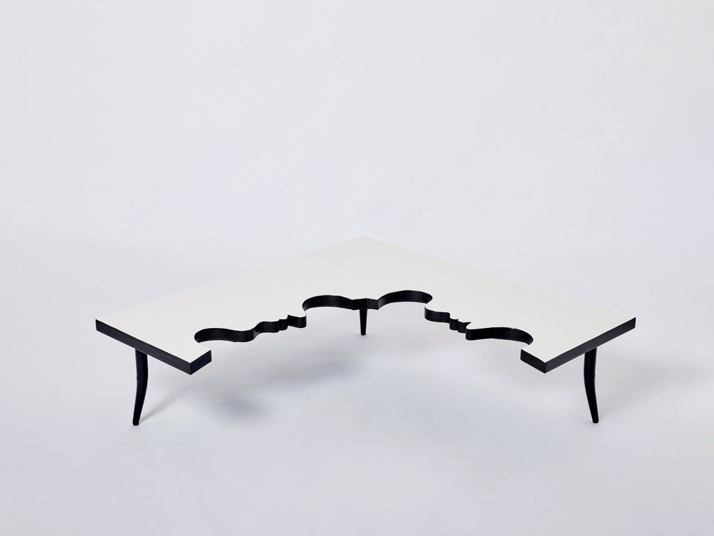 Jean Marais iron wood coffee table Hommage a Jean Cocteau 1972