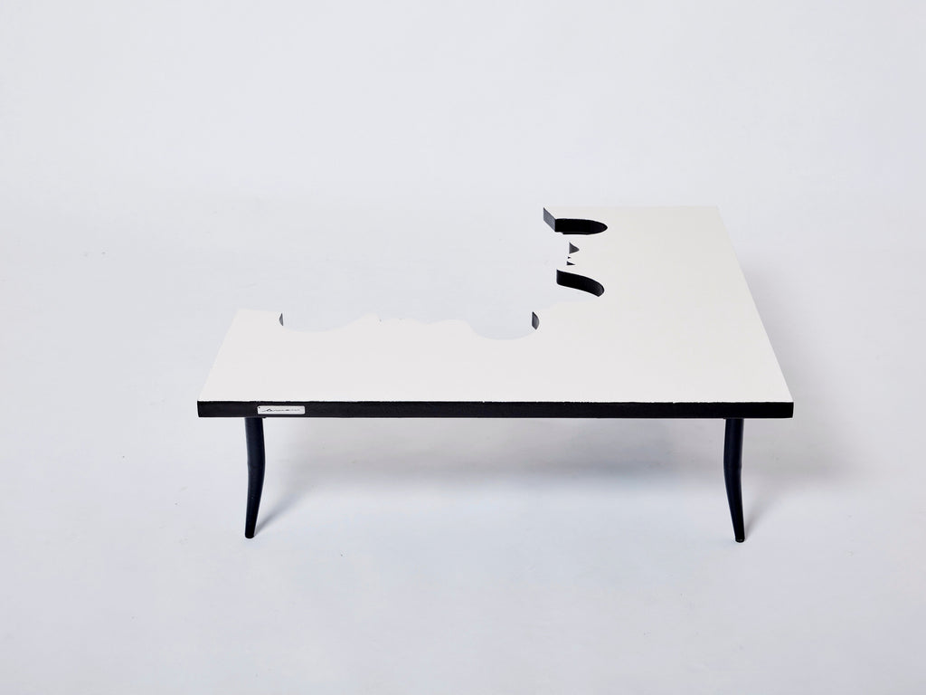 Jean Marais iron wood coffee table Hommage a Jean Cocteau 1972