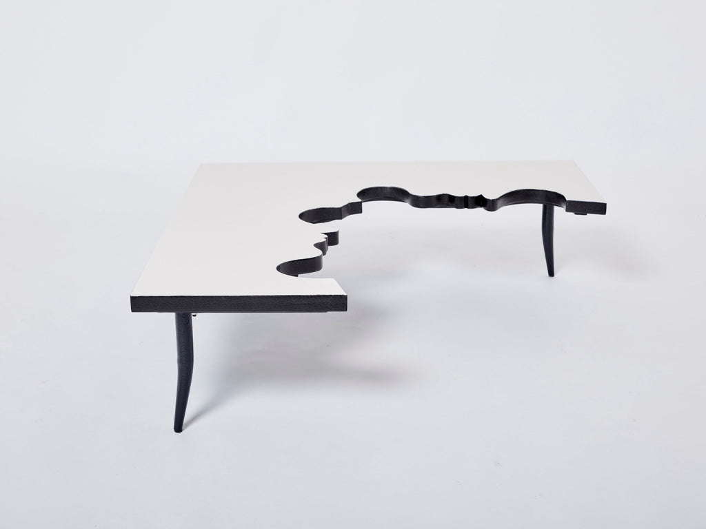 Jean Marais iron wood coffee table Hommage a Jean Cocteau 1972