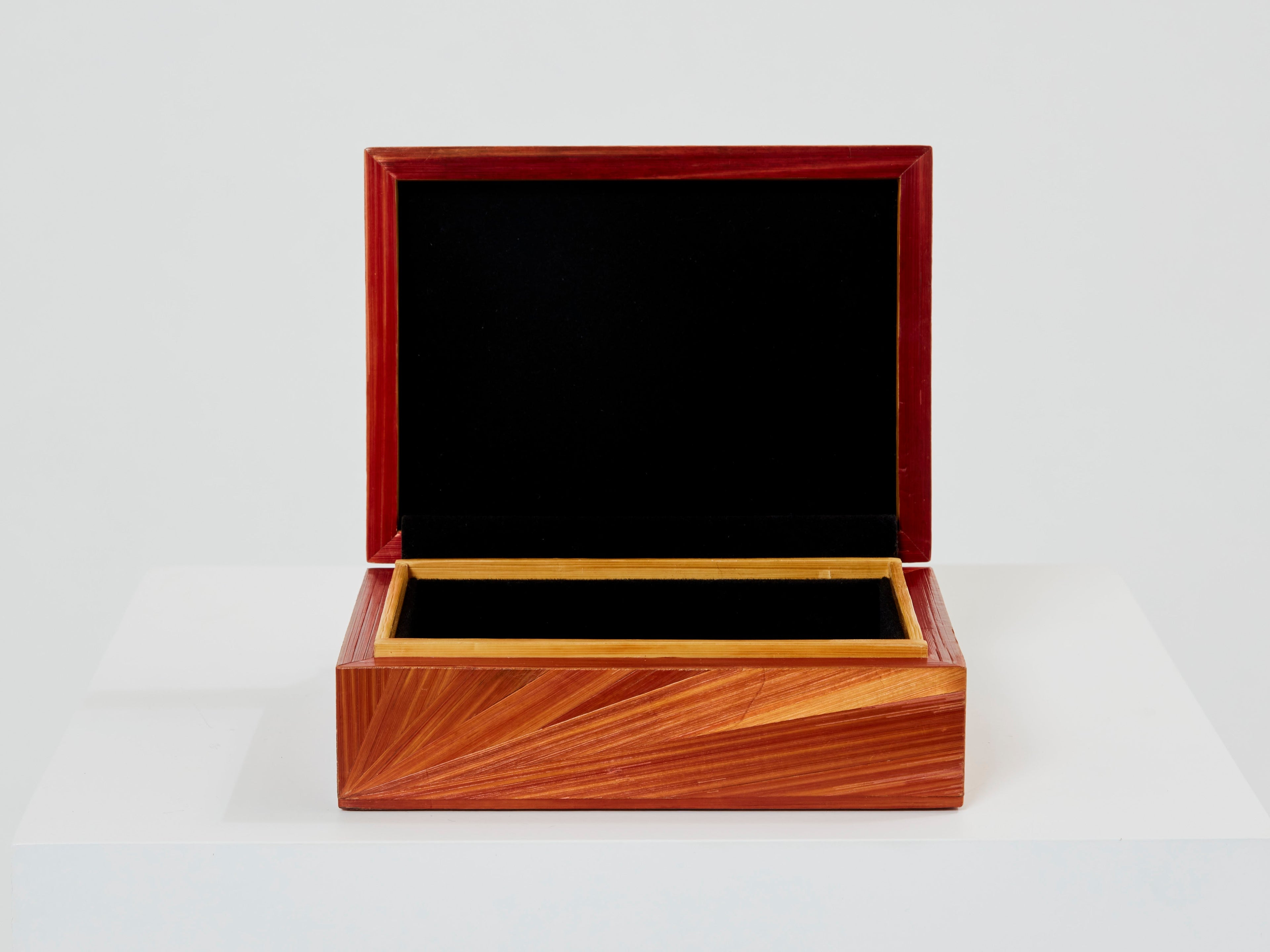 Jean-Michel Frank straw marquetry box 1930