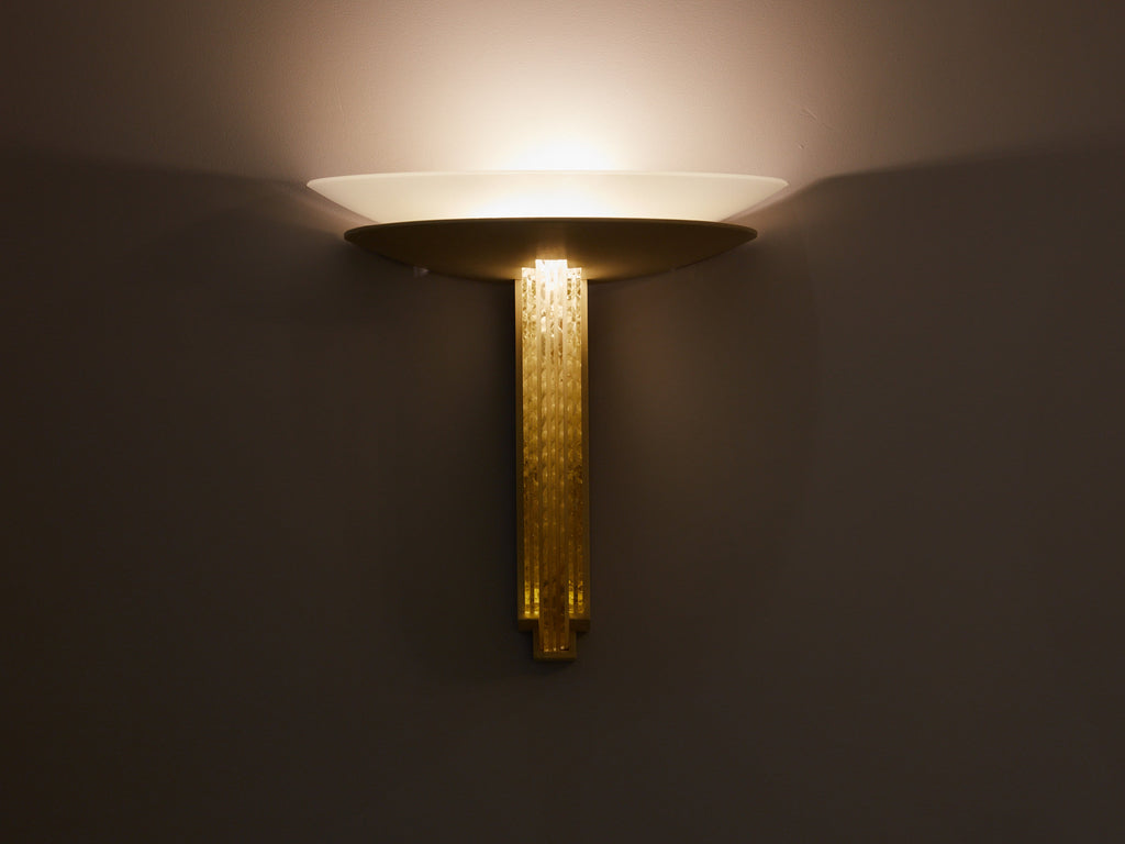 Jean Perzel pair of original cut glass wall lights No 650 from 1930s