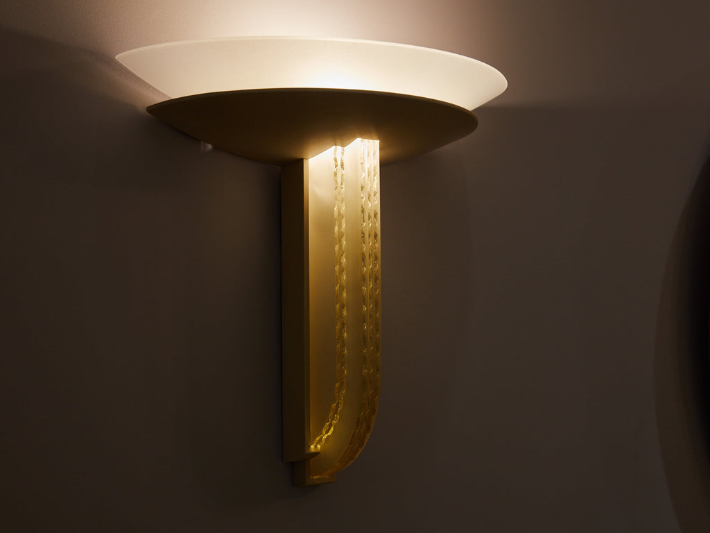 Jean Perzel pair of original cut glass wall lights No 650 from 1930s