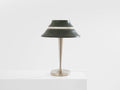 Jean Perzel table lamp nickel and patinated metal 1940s