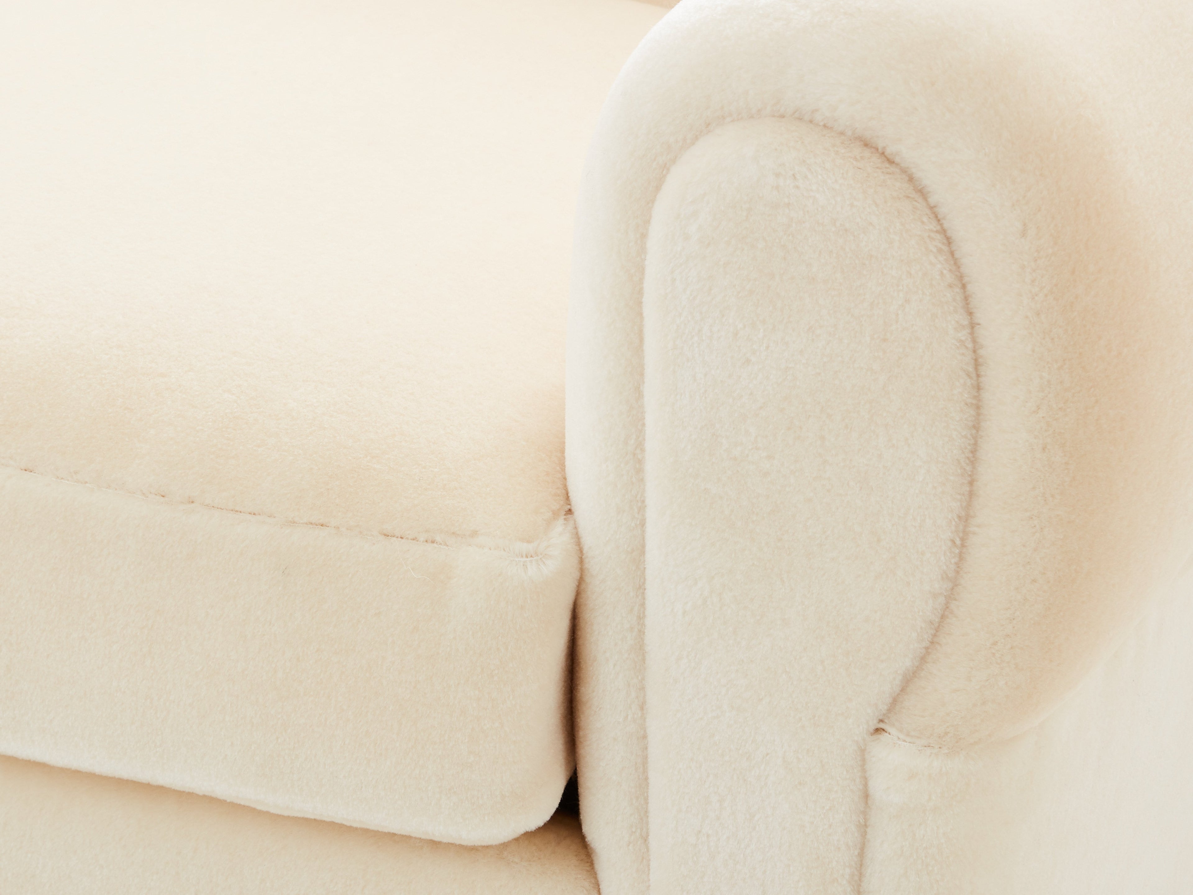 Jules Leleu three seater sofa mohair velvet 1940s