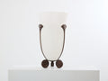 Karl Springer for Seguso large bronze Art Deco frosted glass vase 1980