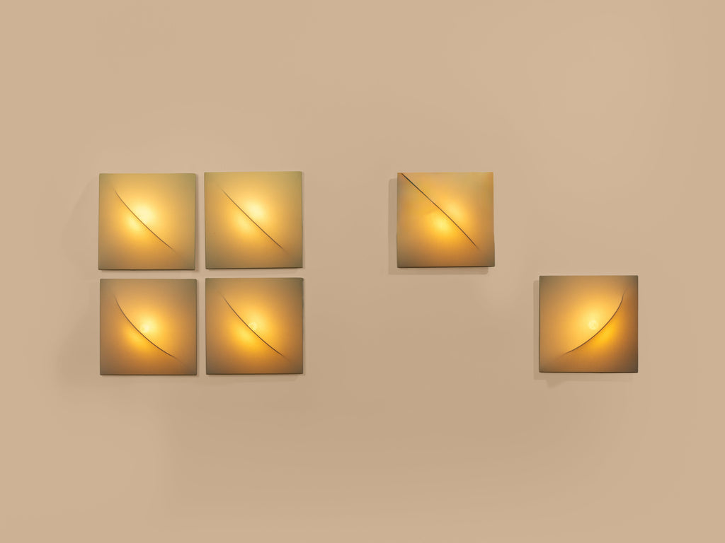 Set of six Kazuhide Takahama Saori wall lights 1970s