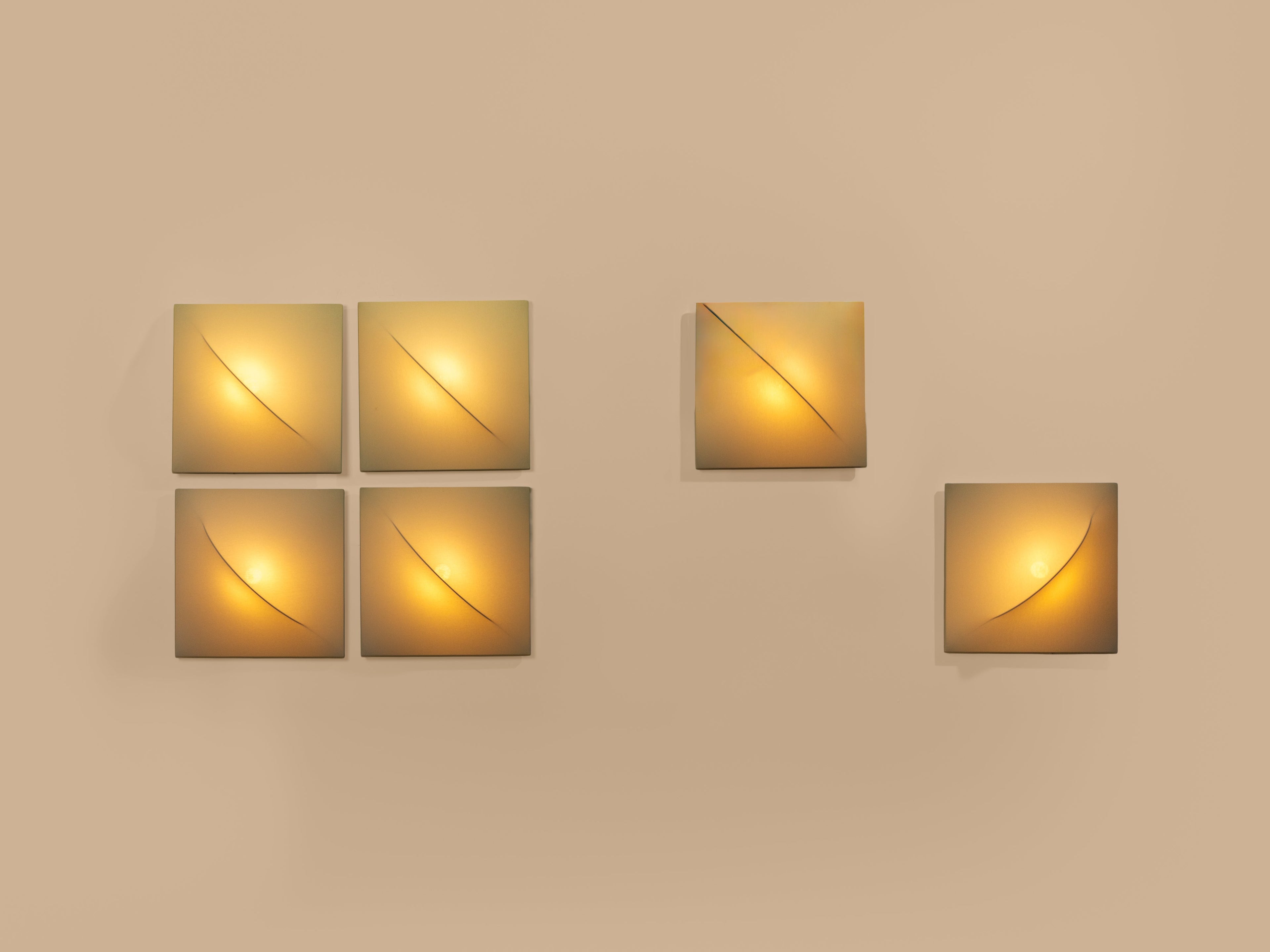 Set of six Kazuhide Takahama Saori wall lights 1970s