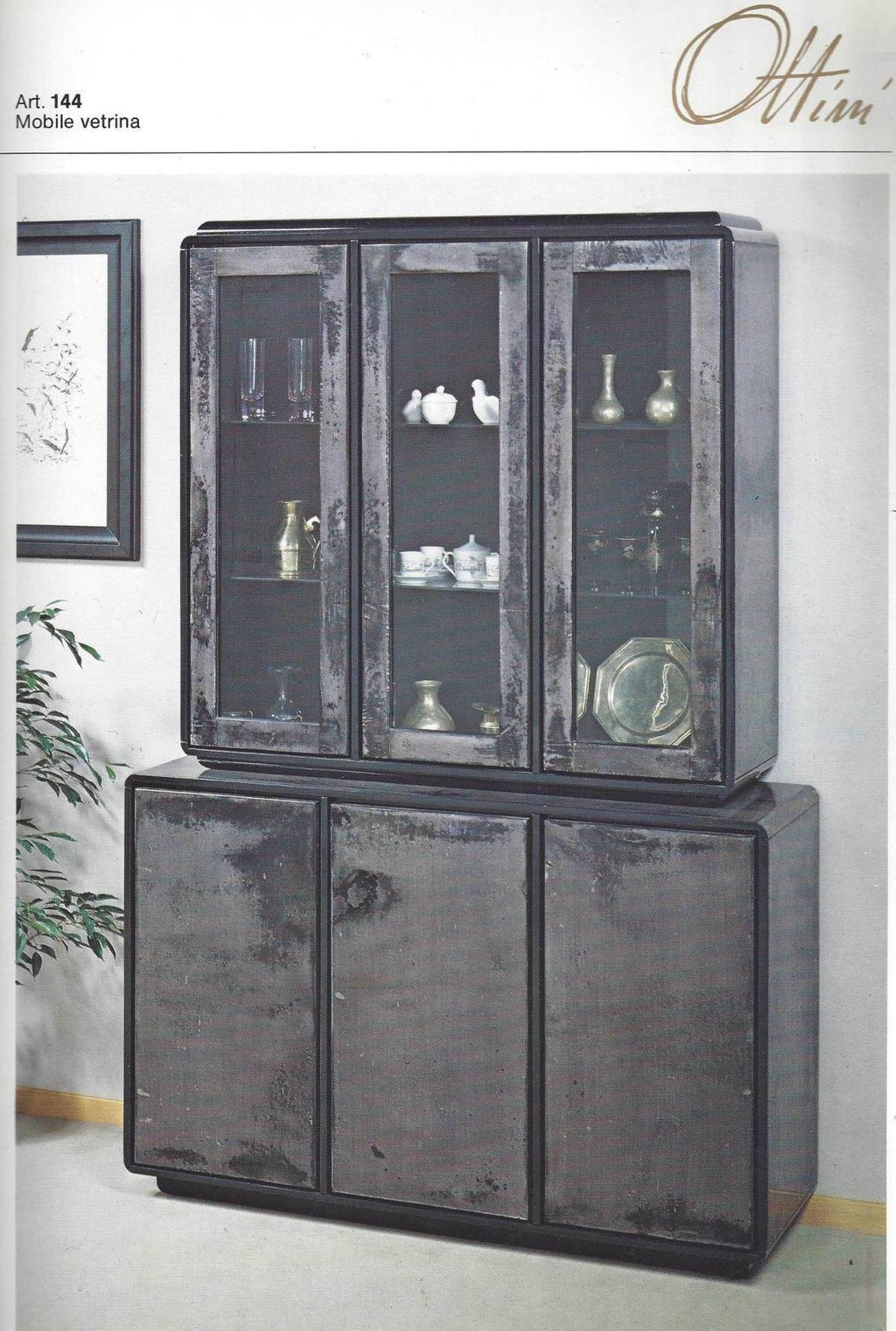 Unique Italian sideboard tortoise shells by Ottini Milano 1973
