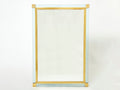 Large Italian brass Murano glass mirror Fontana Arte style 1970s