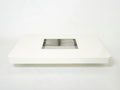 Large Willy Rizzo white lacquer and chrome bar coffee table 1970s
