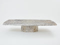 Large coffee table Greige Sicilian marble 1970s