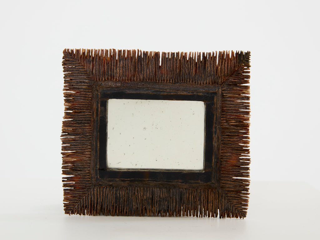 Line Vautrin pair of déchiquetée talosel resin mirrors 1960