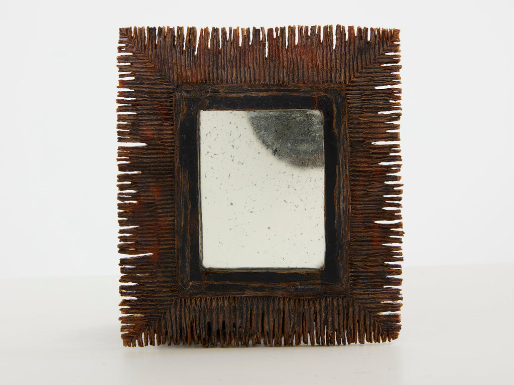 Line Vautrin pair of déchiquetée talosel resin mirrors 1960