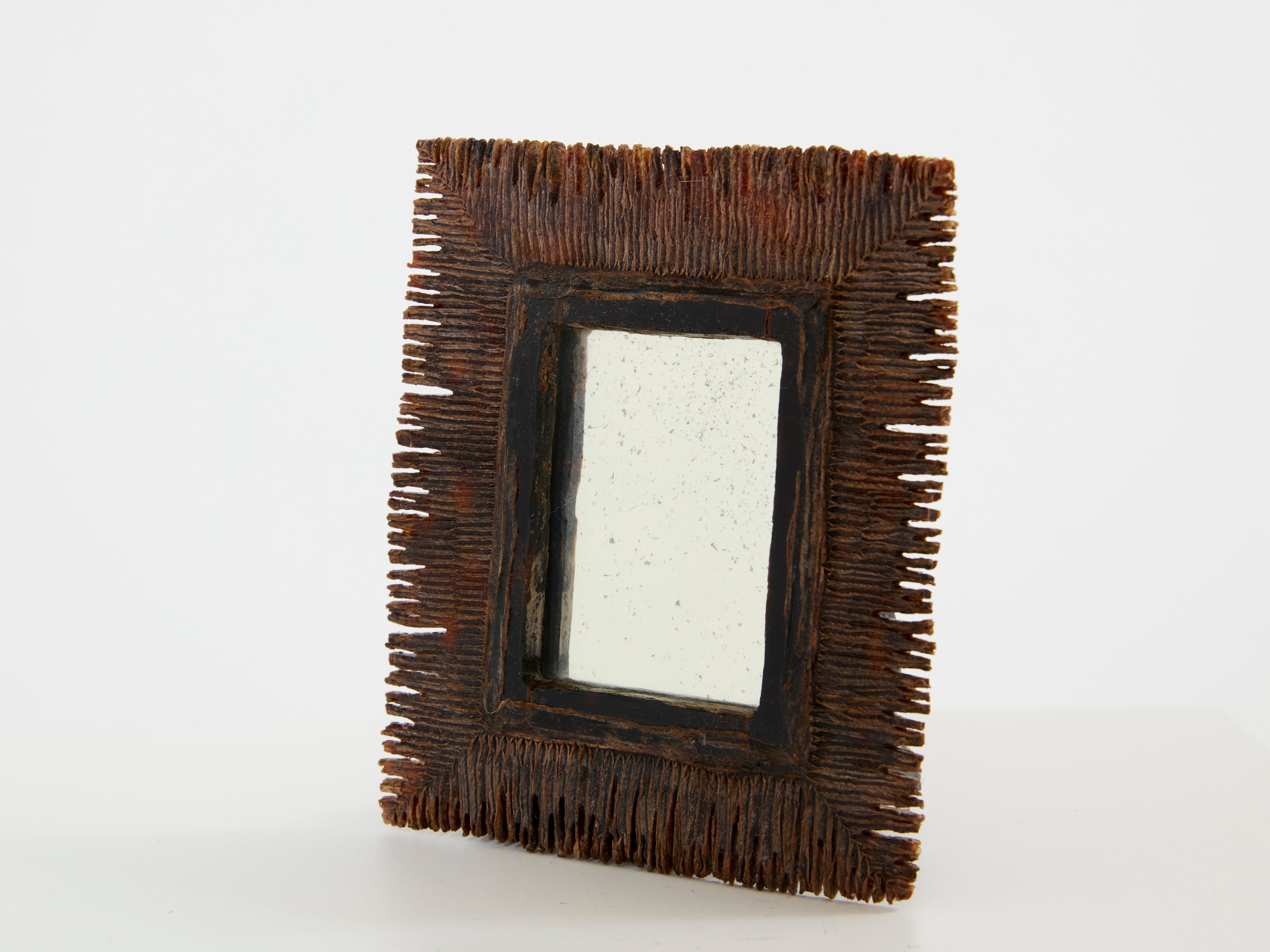 Line Vautrin pair of déchiquetée talosel resin mirrors 1960