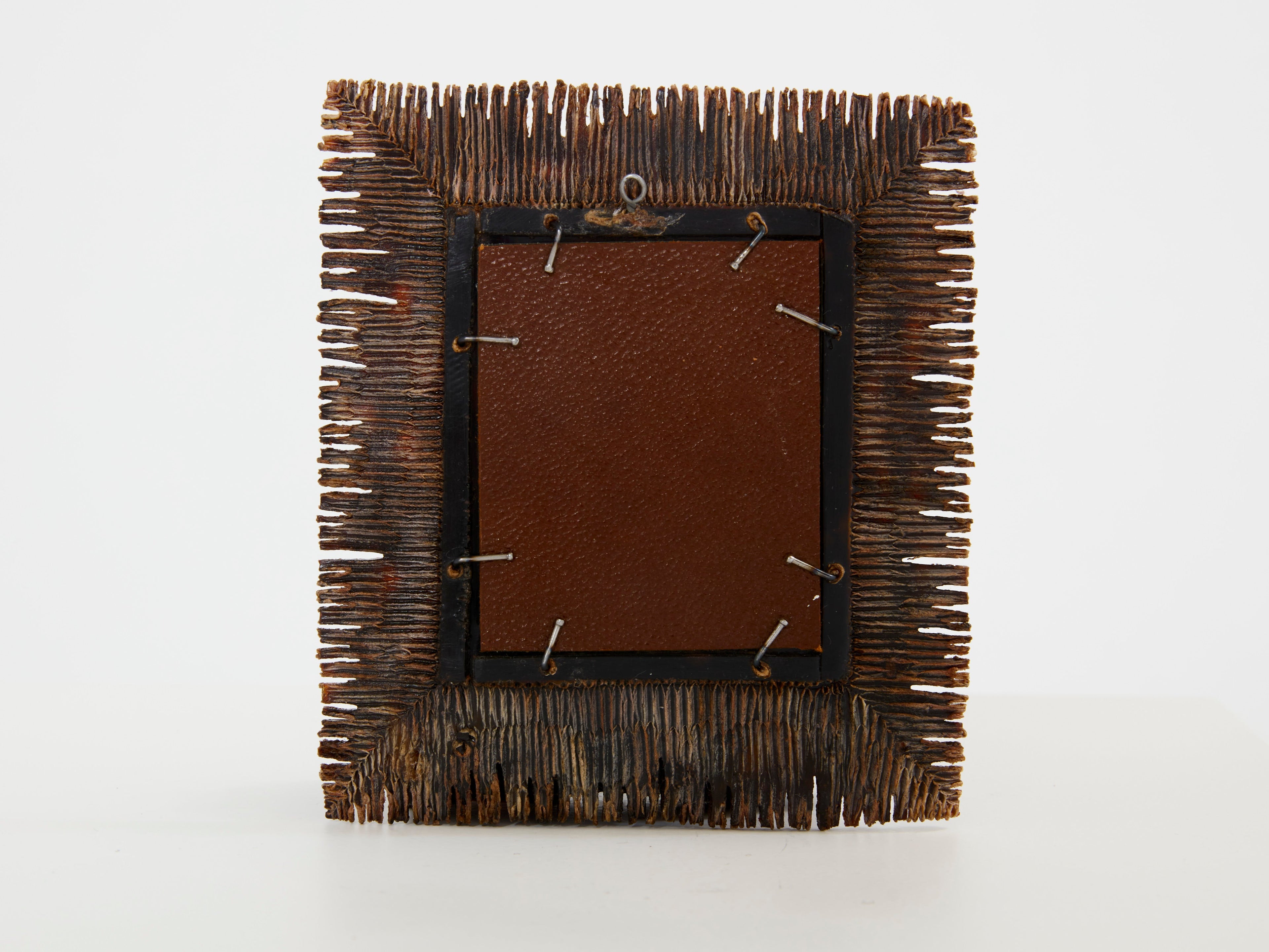 Line Vautrin pair of déchiquetée talosel resin mirrors 1960