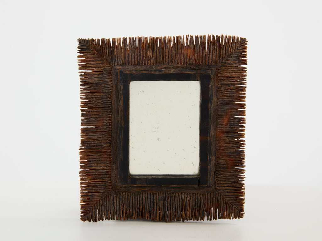 Line Vautrin pair of déchiquetée talosel resin mirrors 1960
