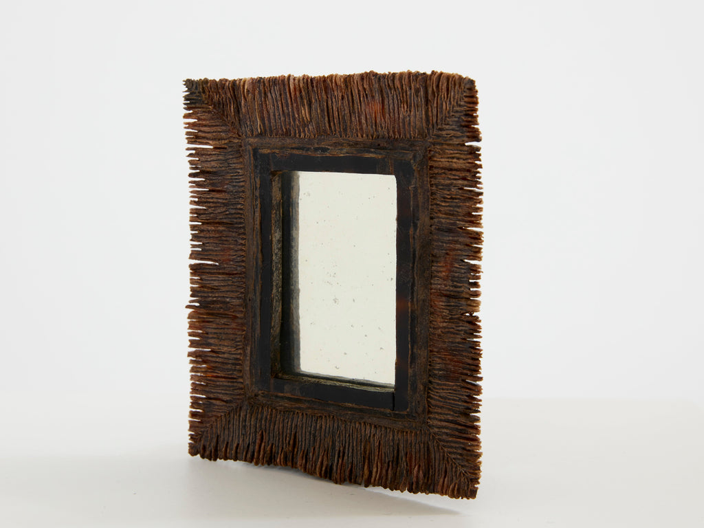 Line Vautrin pair of déchiquetée talosel resin mirrors 1960