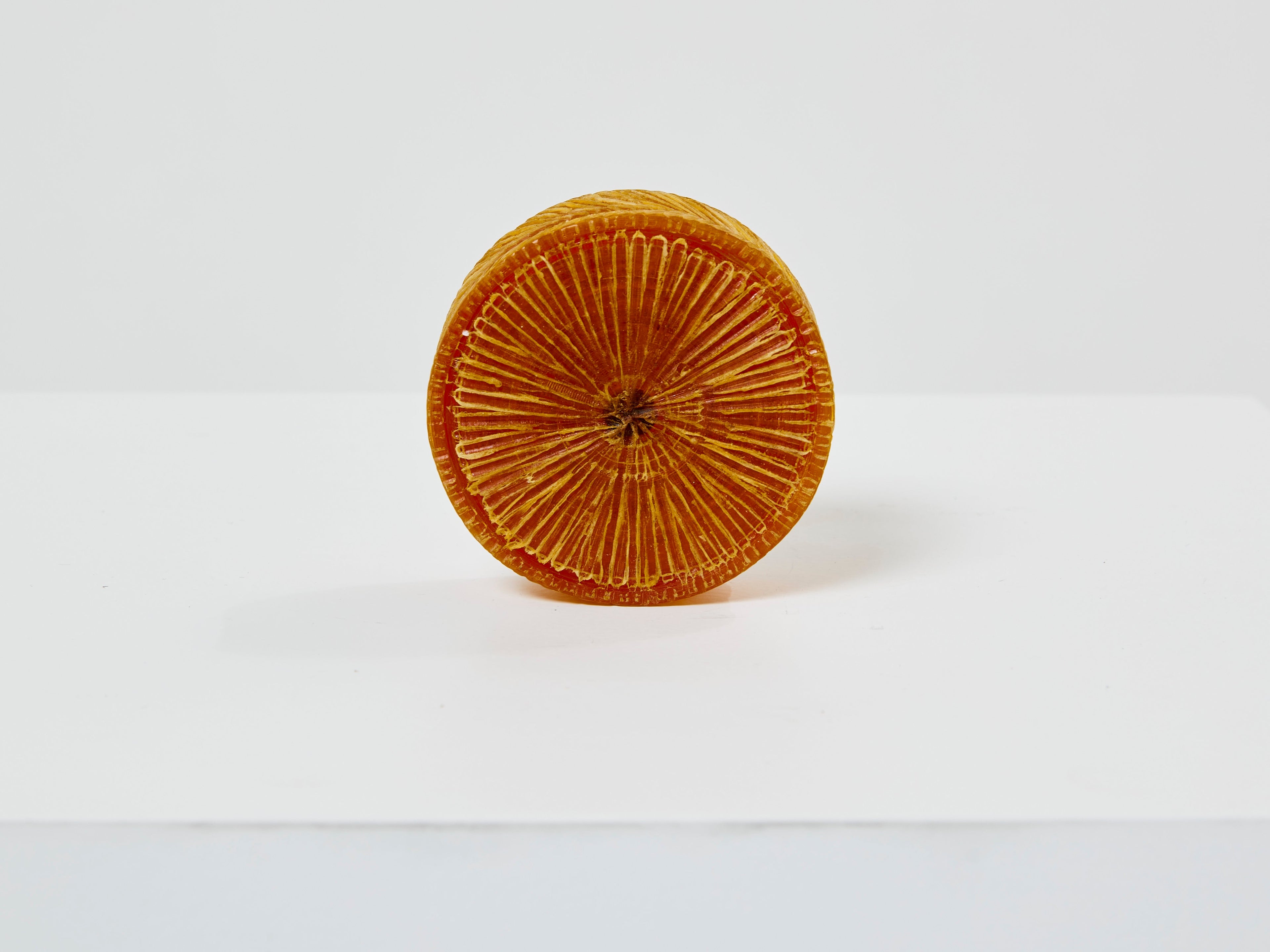 Line Vautrin yellow talosel marguerite mirror round box 1960