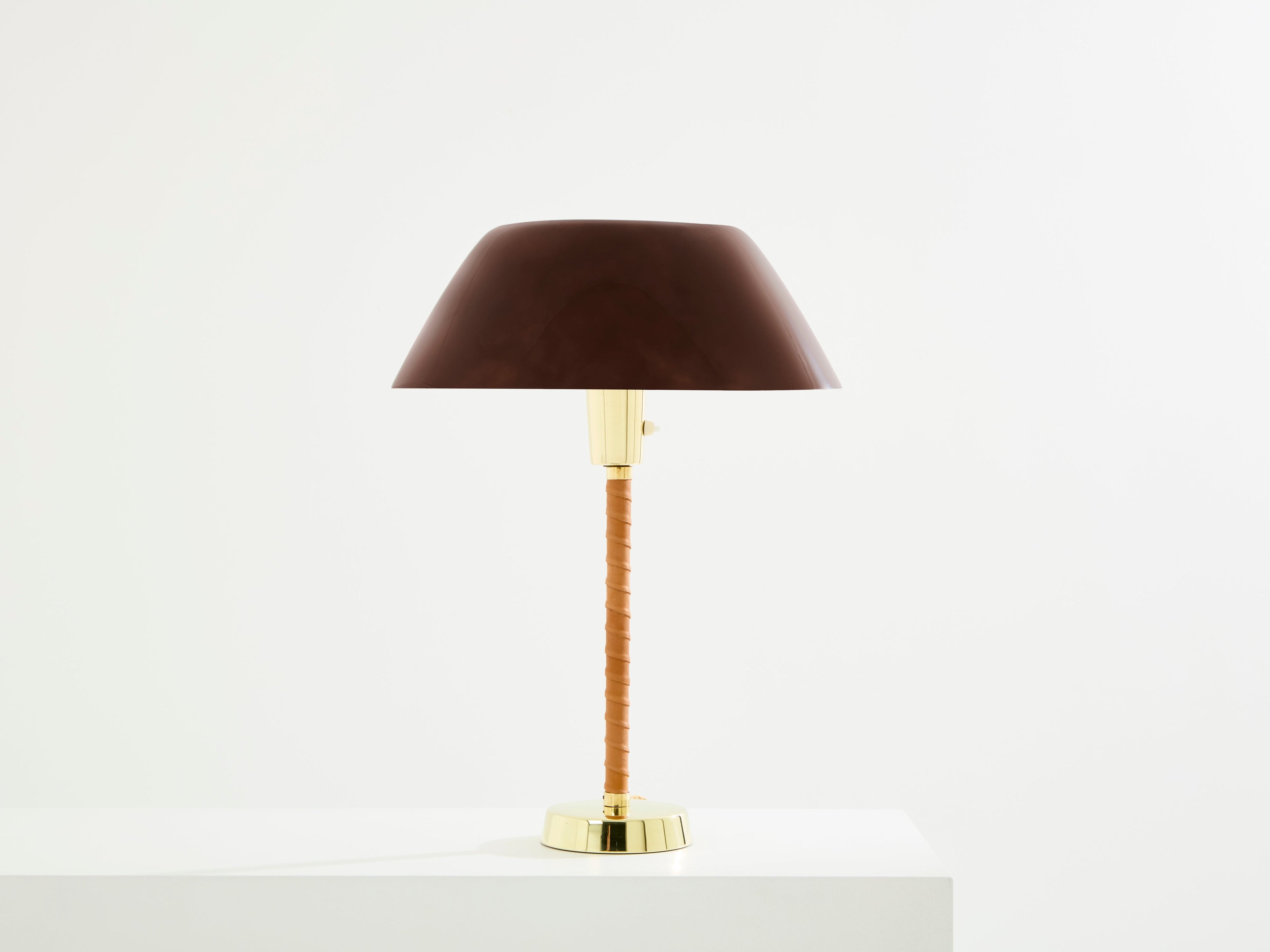 Lisa Johansson-Pape senator table lamp brass leather 1950
