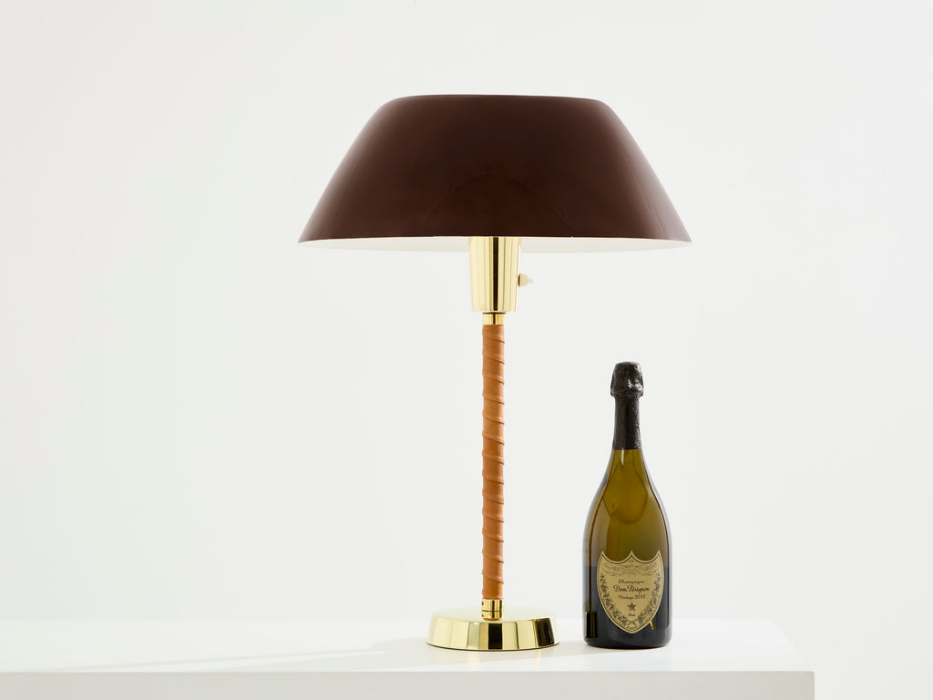 Lisa Johansson-Pape senator table lamp brass leather 1950