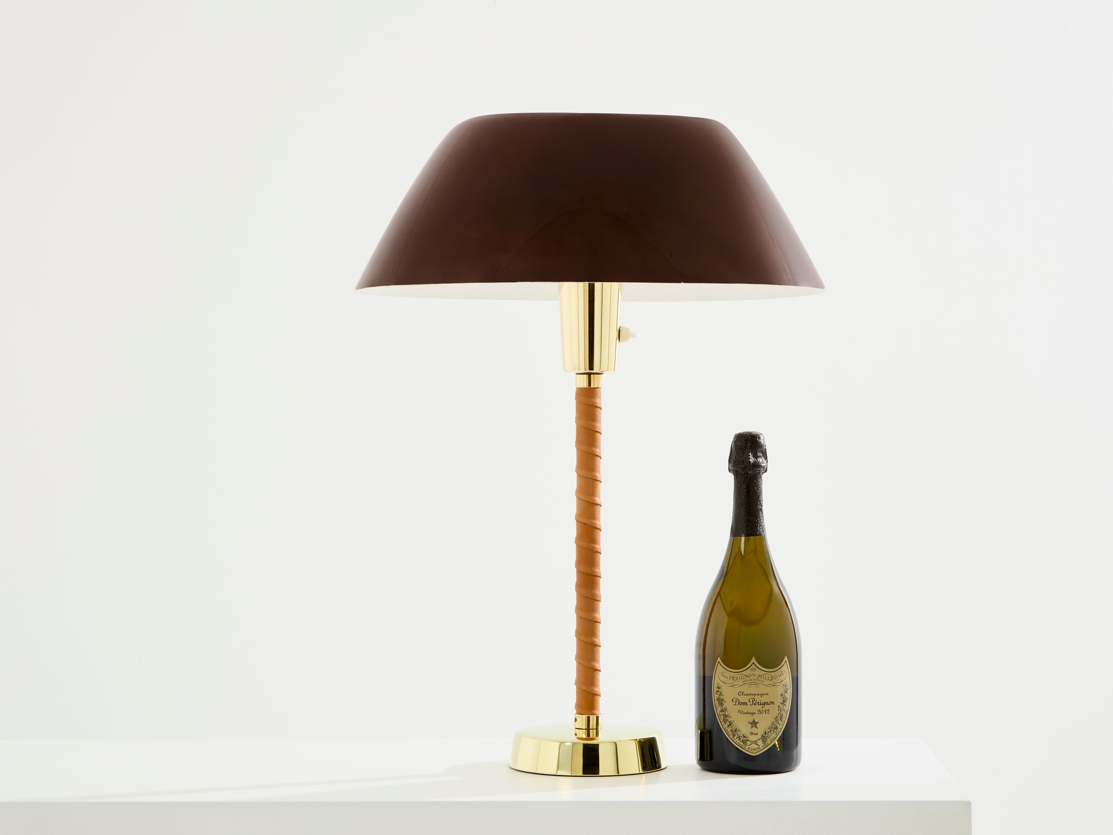 Lisa Johansson-Pape senator table lamp brass leather 1950