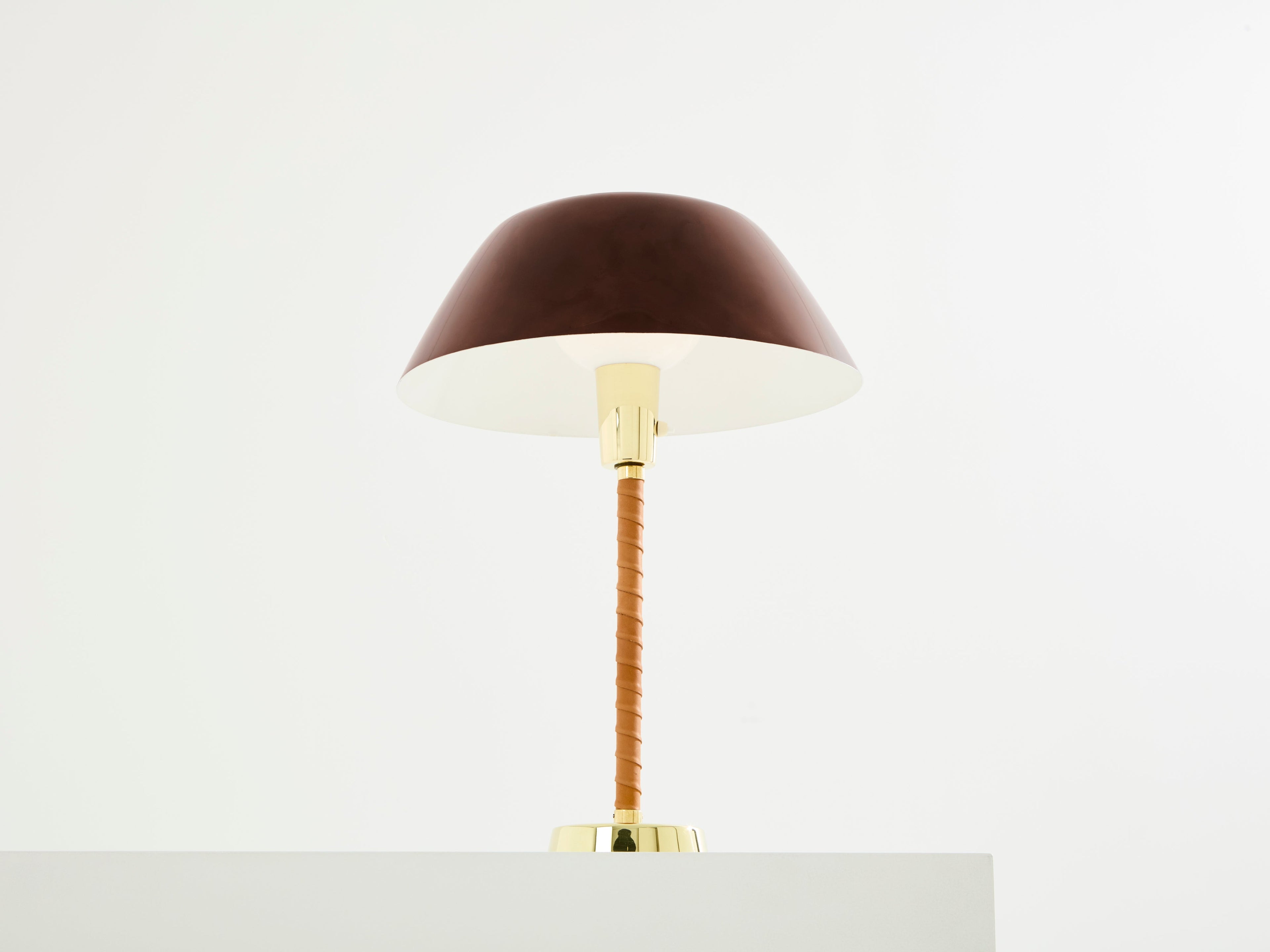 Lisa Johansson-Pape senator table lamp brass leather 1950