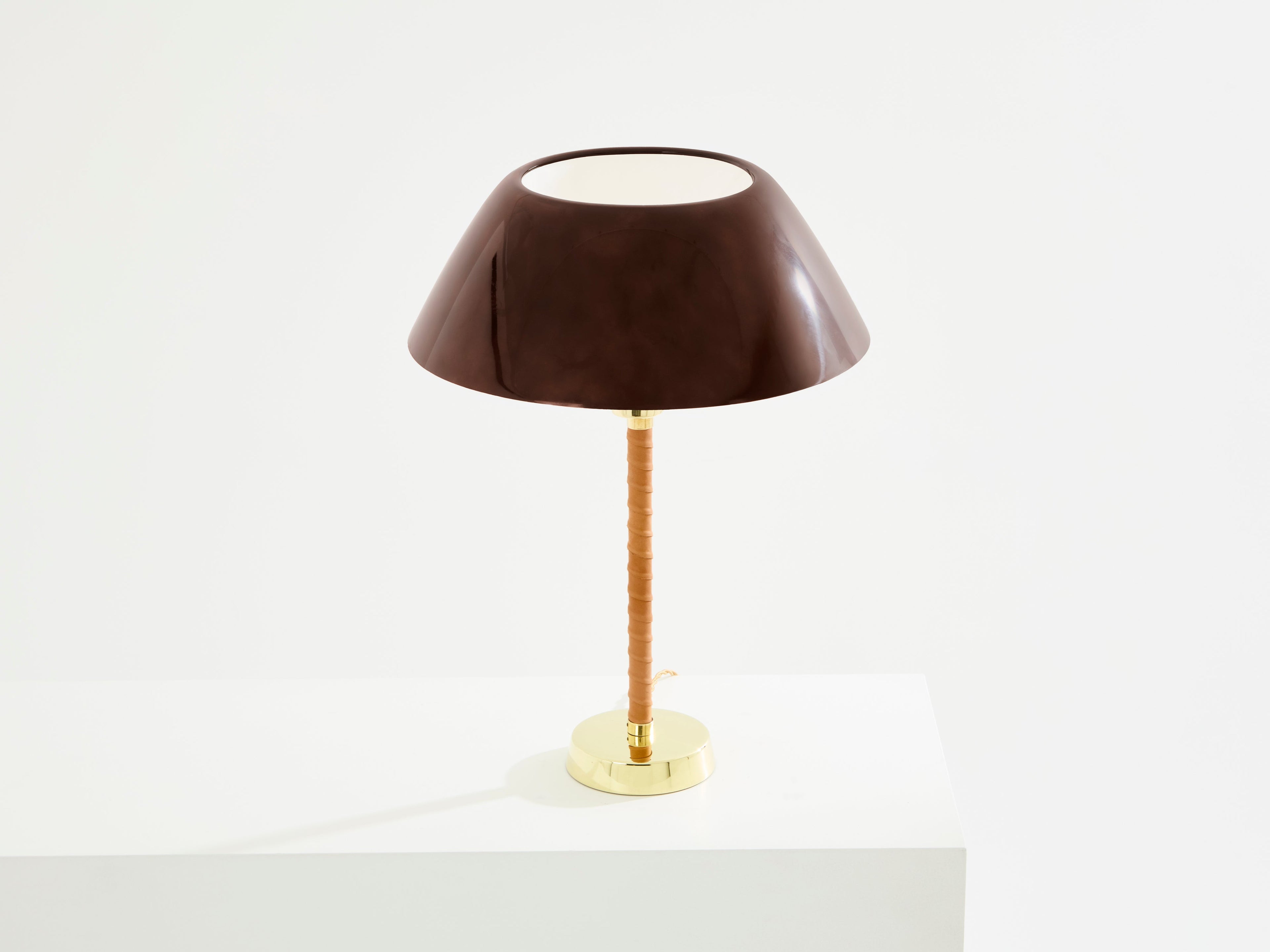 Lisa Johansson-Pape senator table lamp brass leather 1950