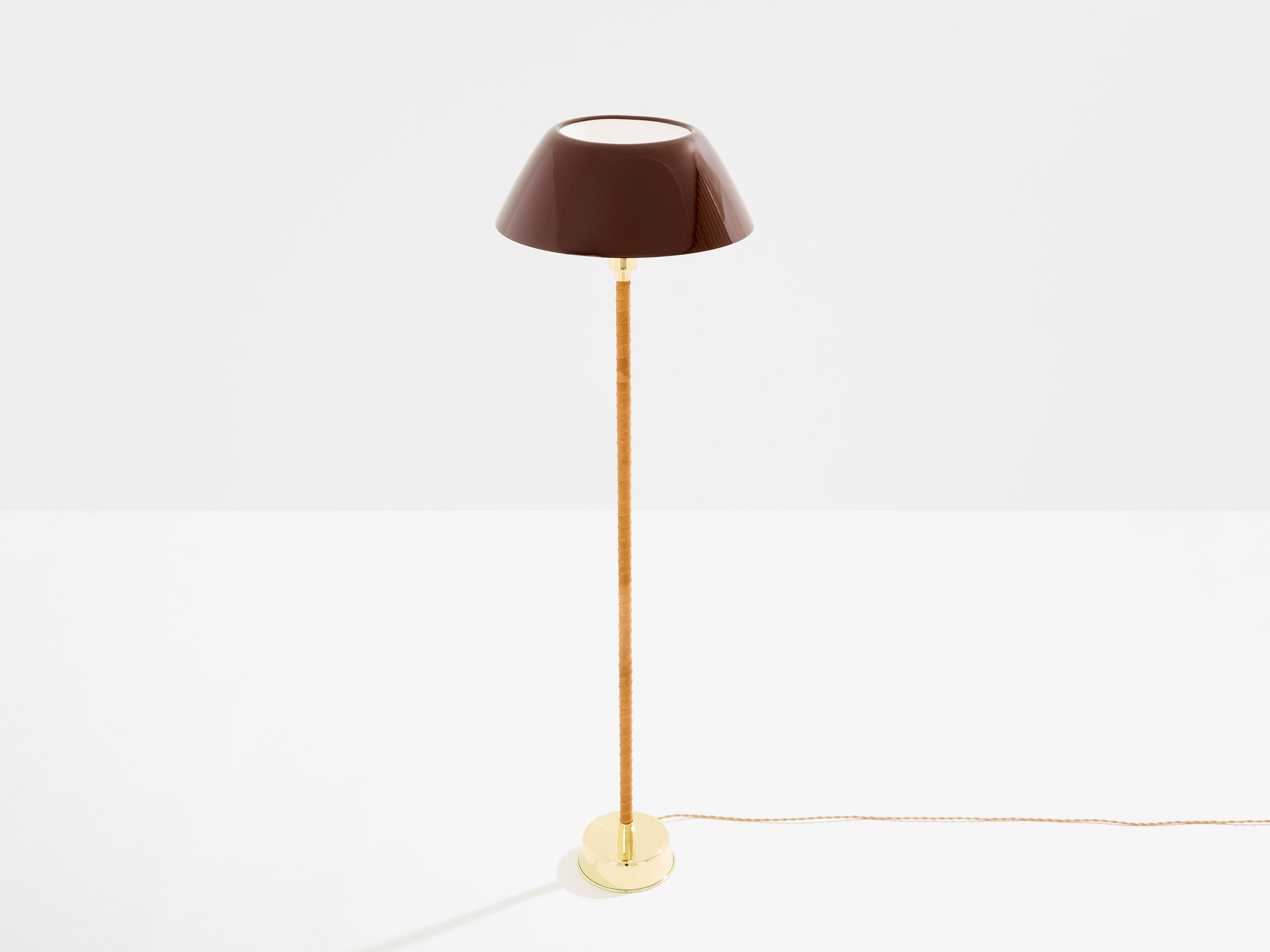Lisa Johansson-Pape Ihanne floor lamp brass leather 1950