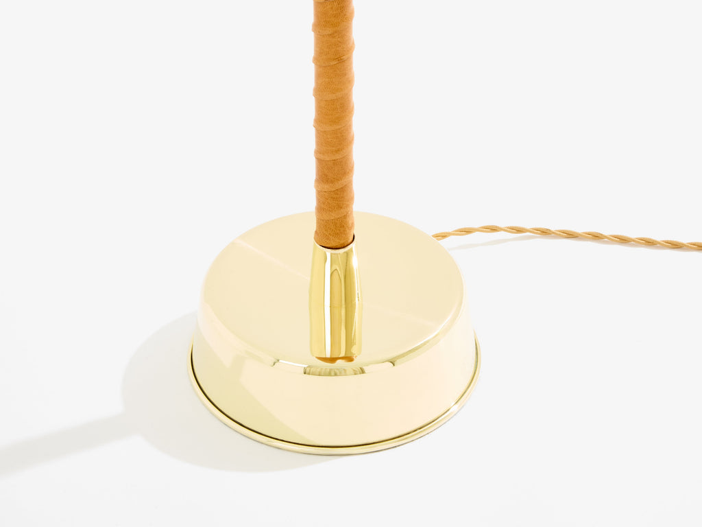 Lisa Johansson-Pape Ihanne floor lamp brass leather 1950