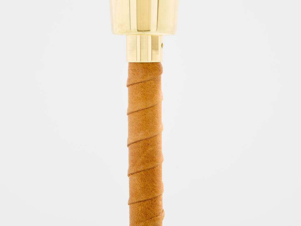 Lisa Johansson-Pape Ihanne floor lamp brass leather 1950