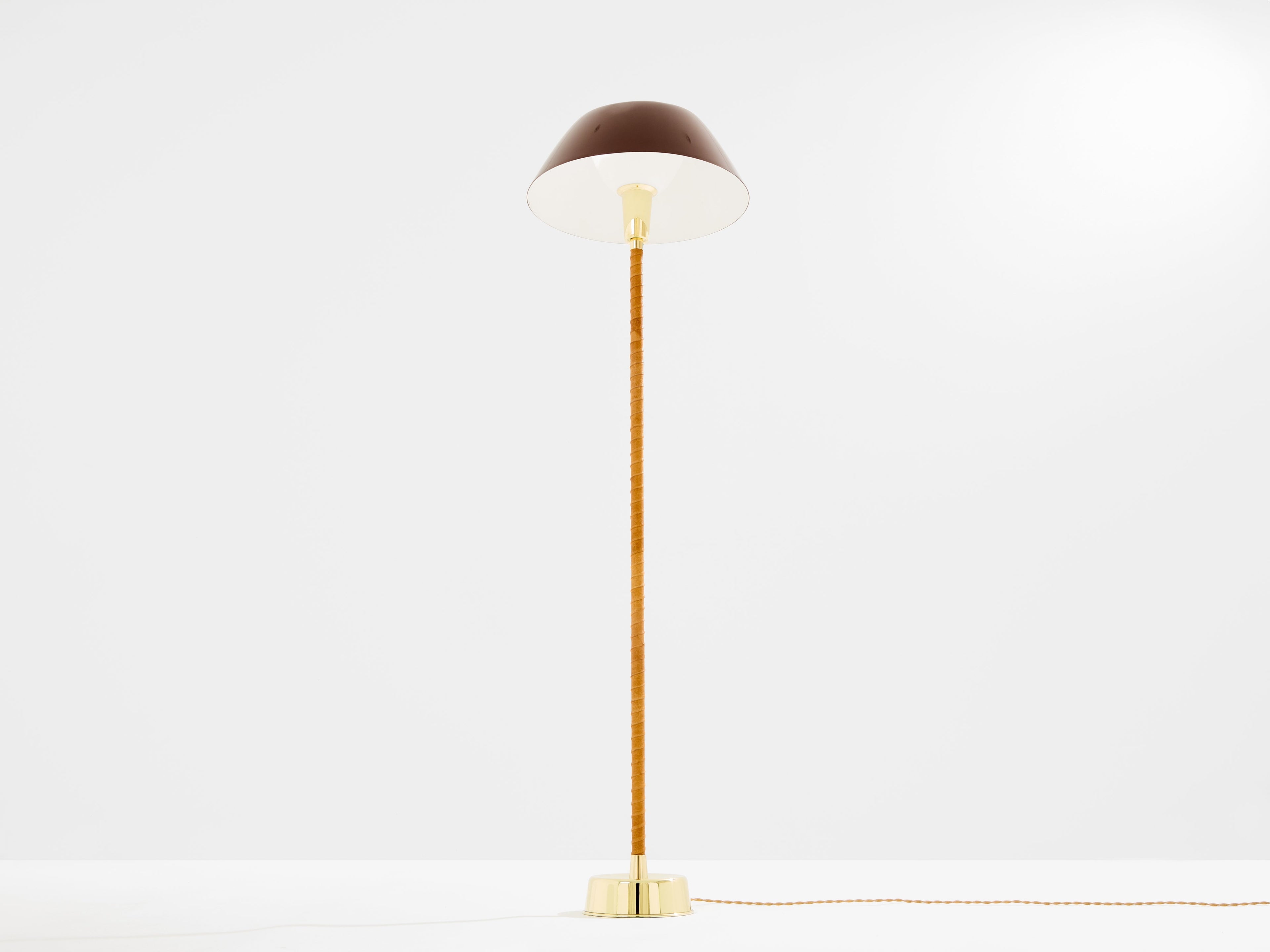 Lisa Johansson-Pape Ihanne floor lamp brass leather 1950