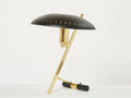 Louis Kalff for Philips Z Decora desk lamp black metal brass 1950s