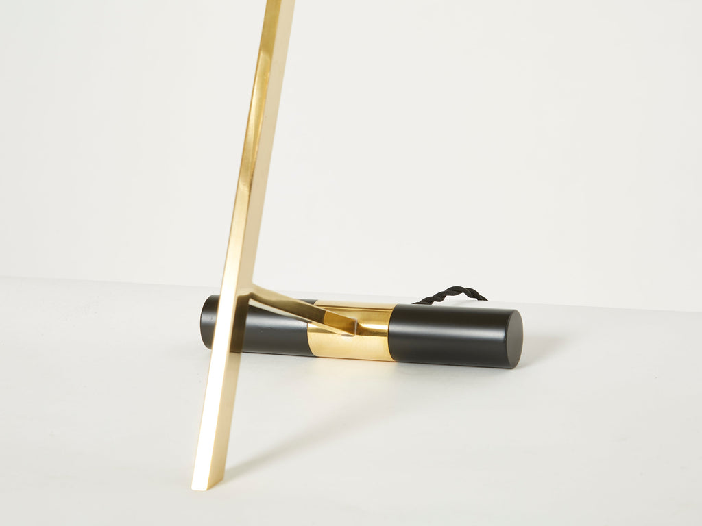 Louis Kalff for Philips Z Decora desk lamp black metal brass 1950s