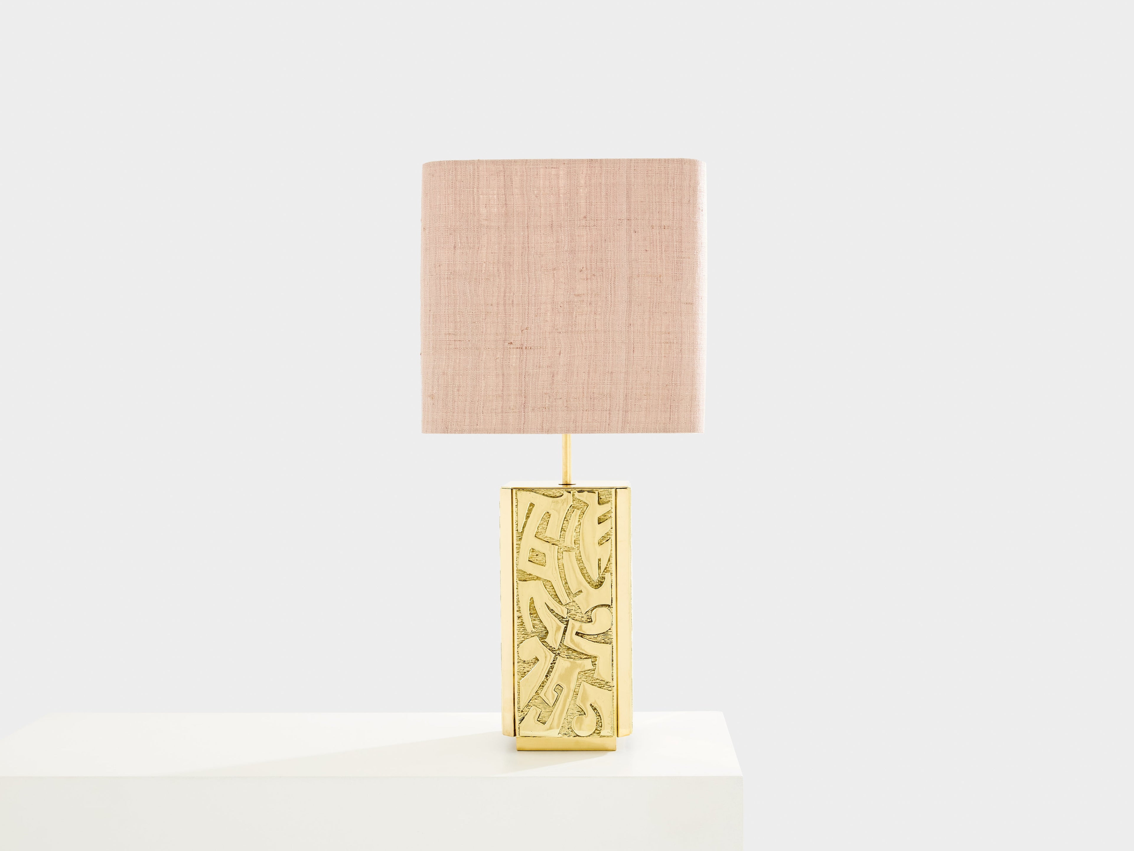Lova Creation signed brass table lamp late 1970s
