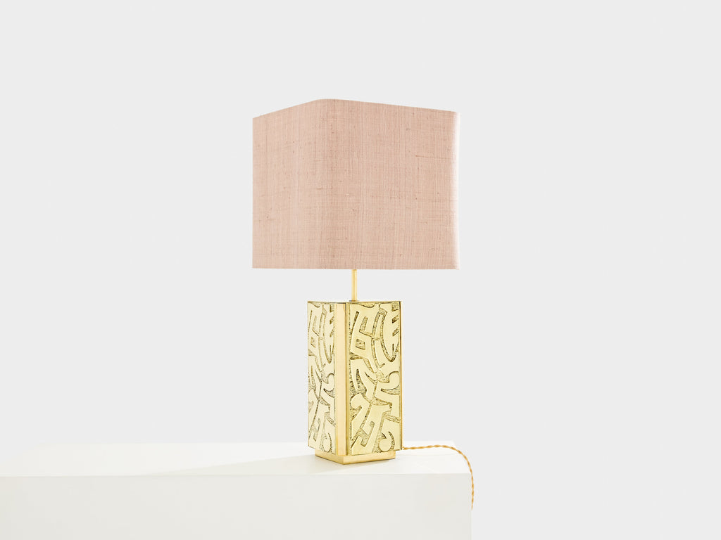 Lova Creation signed brass table lamp late 1970s