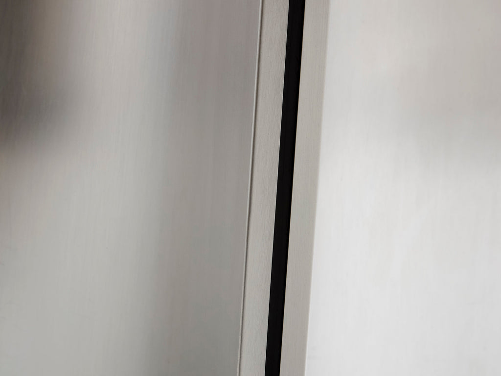 Luigi Saccardo for Arrmet brushed steel black glass dining table 1970s