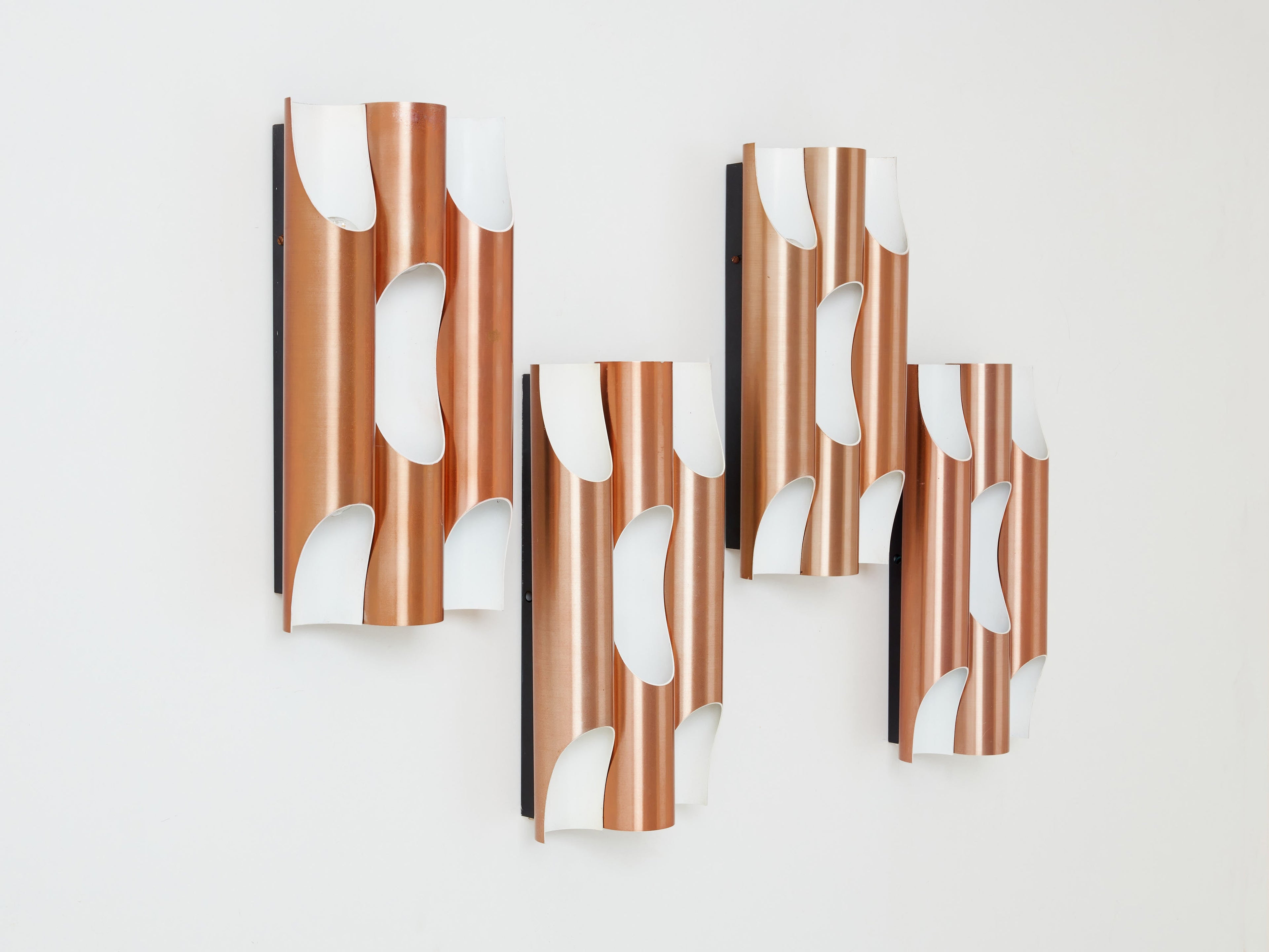 Maija Liisa Komulainen for RAAK set of 4 wall lights Fuga 1960