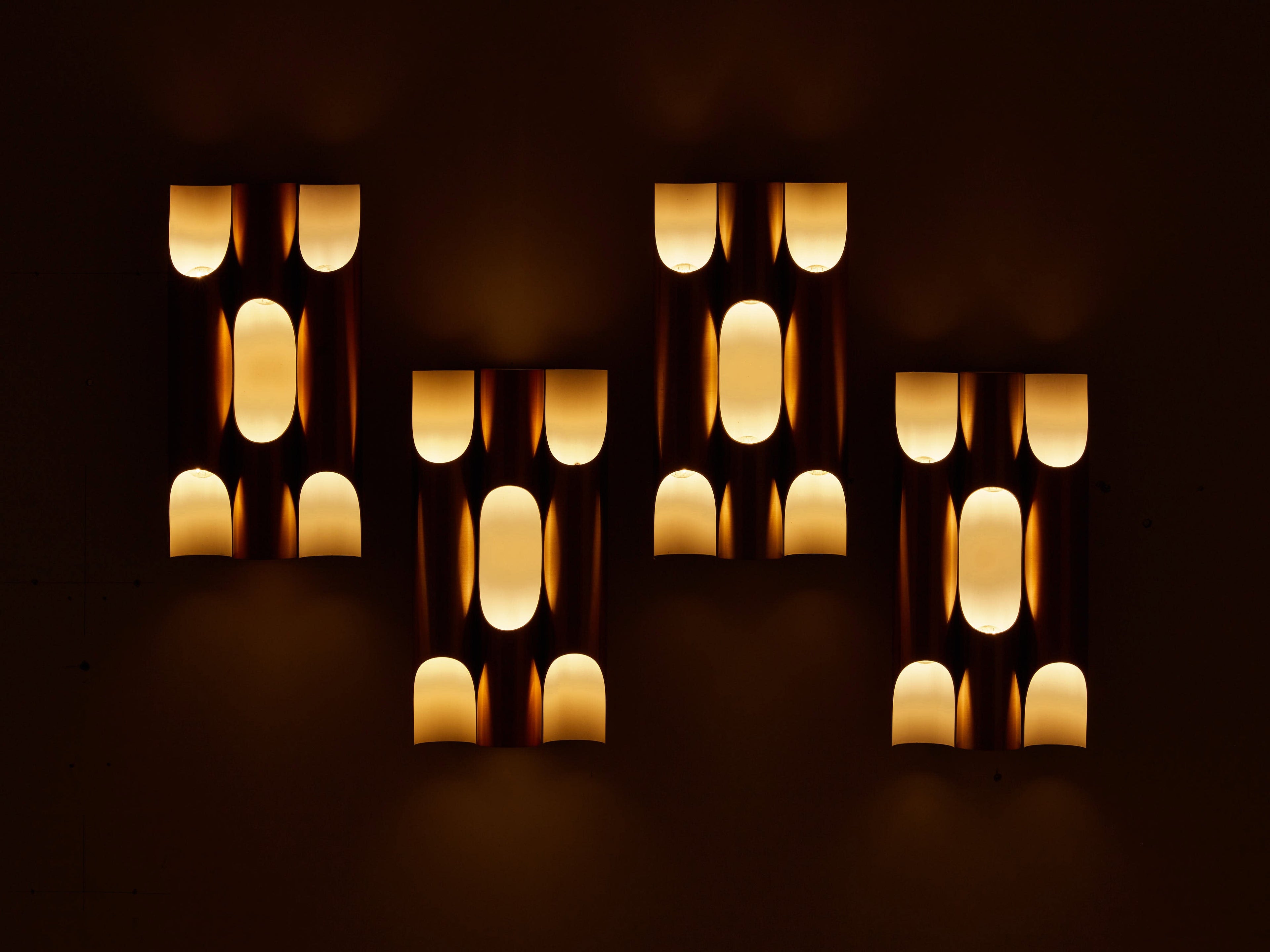 Maija Liisa Komulainen for RAAK set of 4 wall lights Fuga 1960