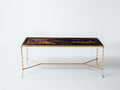Maison Baguès bamboo brass Chinese lacquered coffee table 1960s