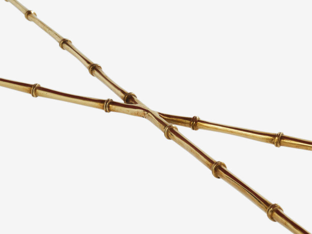 Maison Baguès bamboo brass Chinese lacquered coffee table 1950s