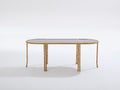 Maison Baguès foliage gilt bronze and mirror tables 1950s