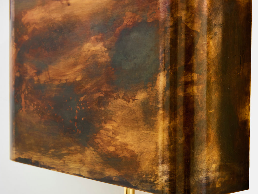 Maison Charles set of four patinated bronze and brass sconces 1970s