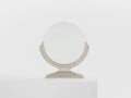 Maison Dominique Art Deco nickel plate metal vanity mirror 1930s