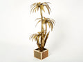 Maison Jansen French brass palm tree floor lamp 1970s
