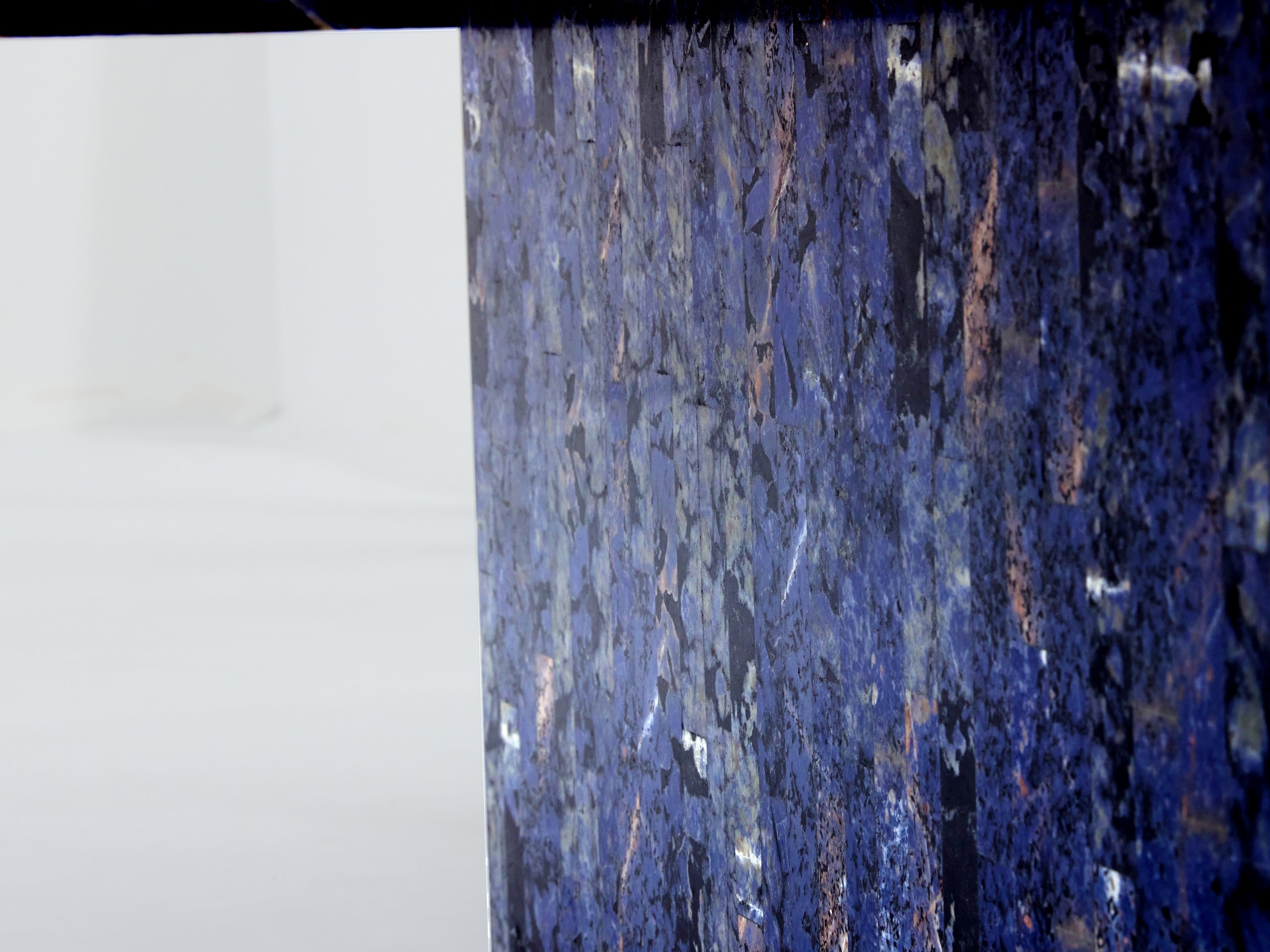 Maison Jansen Lapis Lazuli marquetry coffee table 1970