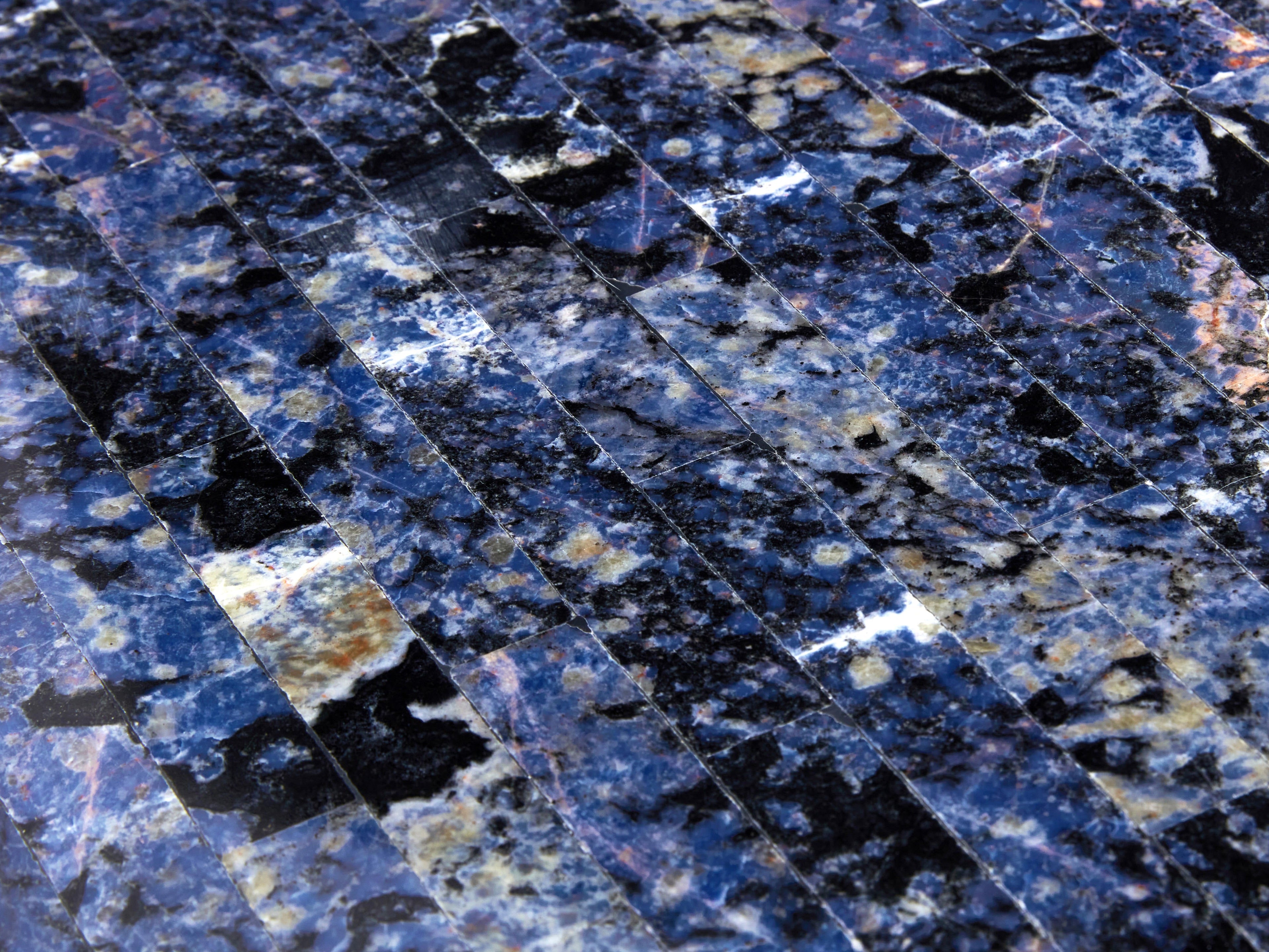 Maison Jansen Lapis Lazuli marquetry coffee table 1970
