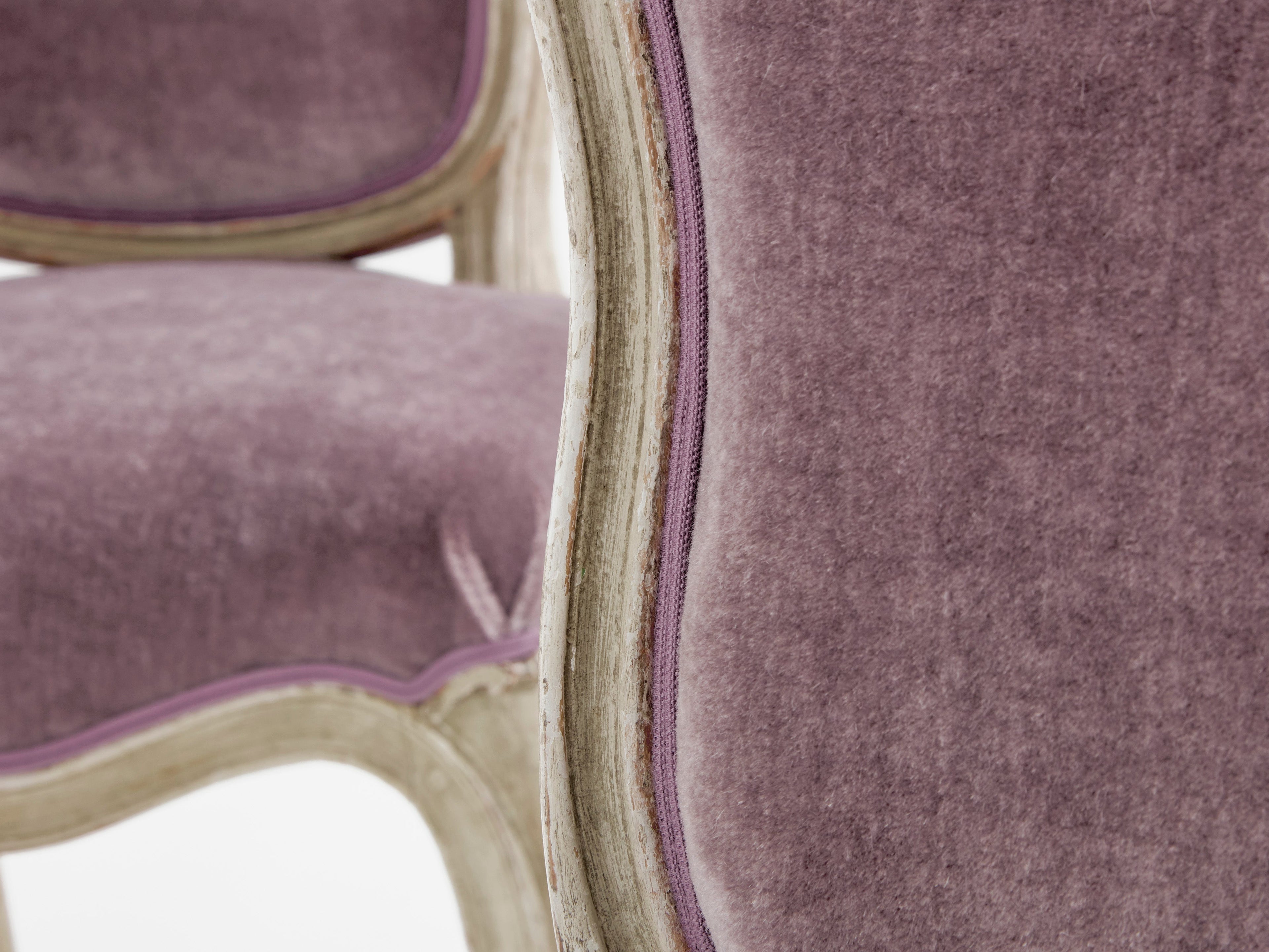 Pair of Maison Jansen Louis XV neoclassical slipper chairs 1940s