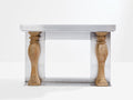 Maison Jansen fireplace mantel brushed steel and carved stone 1968
