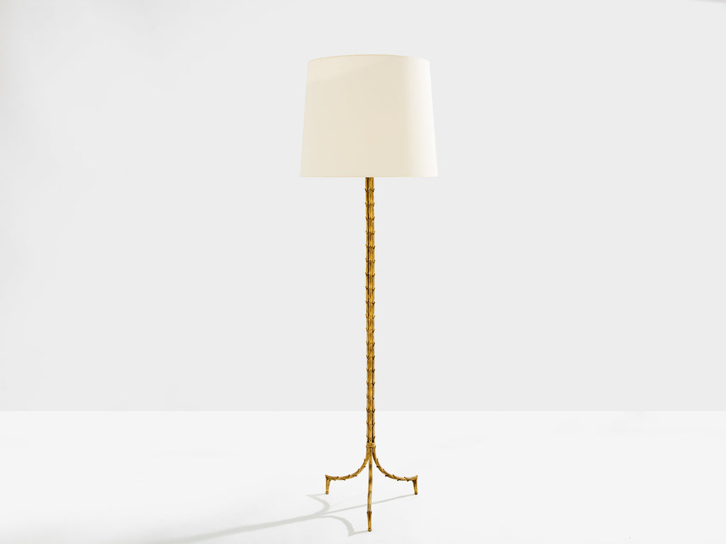 Maison Jansen foliage gilt bronze floor lamp 1950s